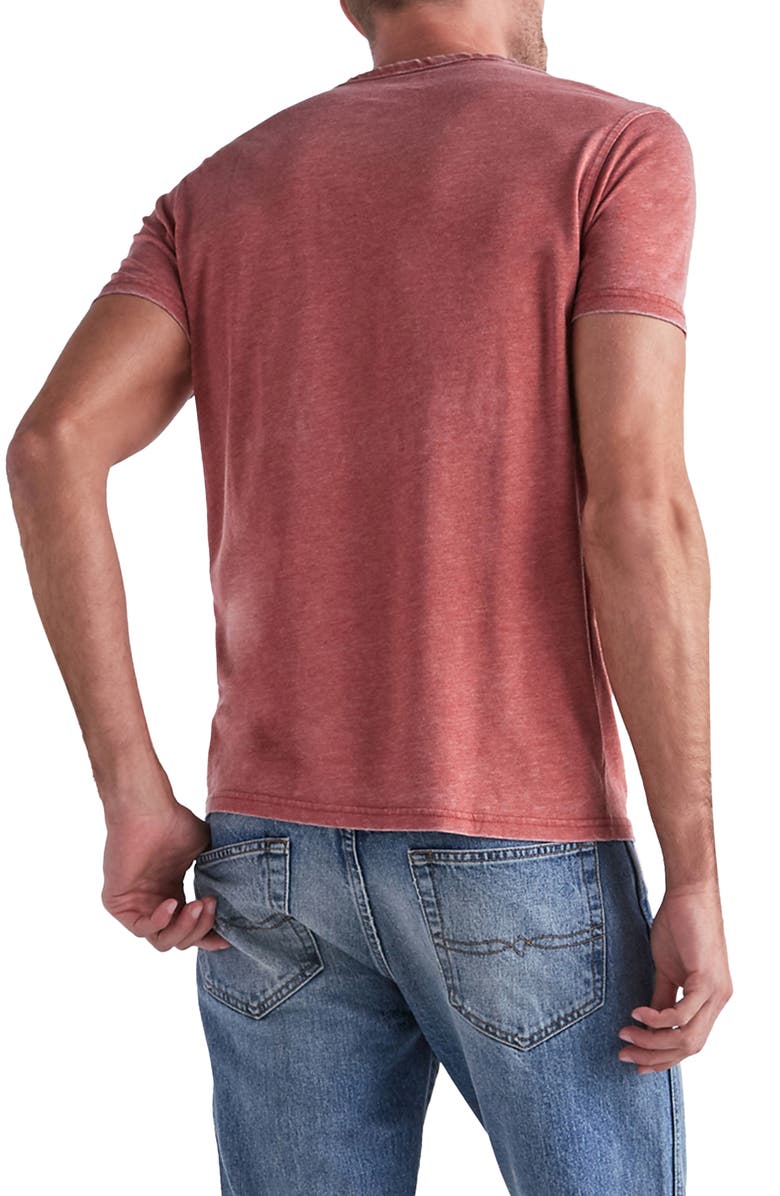 Lucky Brand Button Notch Neck T-Shirt, Alternate, color, Cowhide