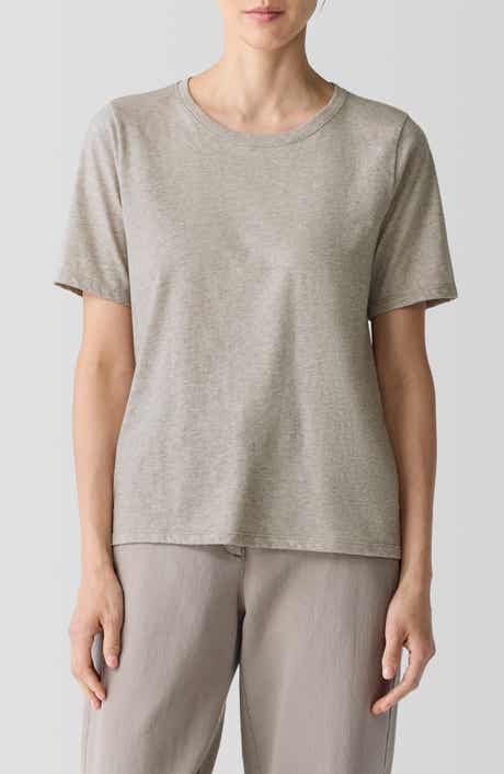 Eileen Fisher Crewneck Organic Cotton T-Shirt
