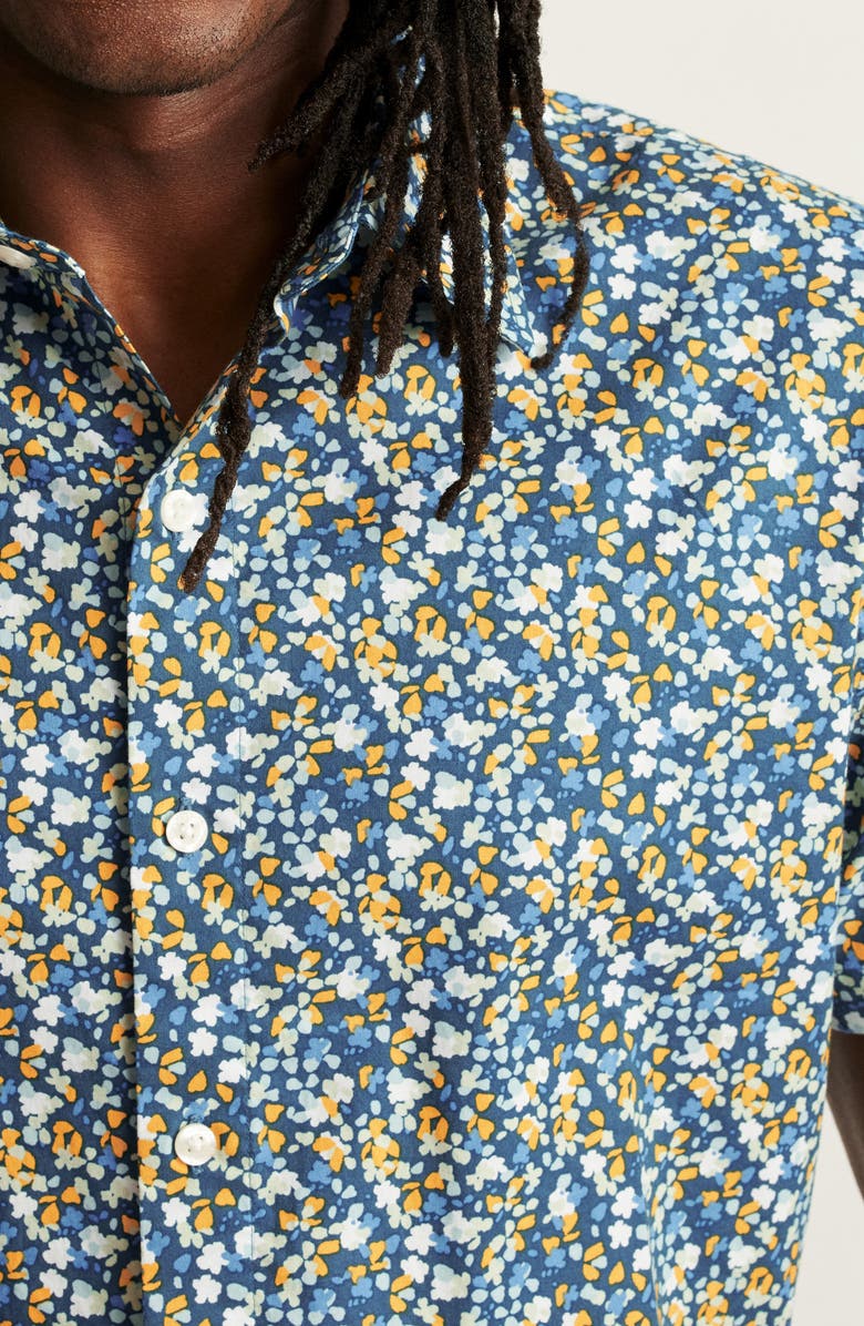 Bonobos Riviera Floral Short Sleeve Stretch Cotton Button-Up Shirt, Alternate, color, 