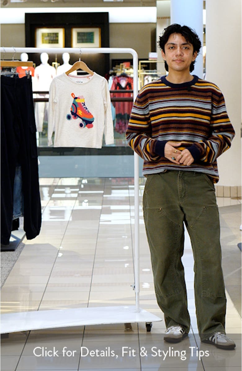 Kids' Skate Bouclé Long Sleeve Cotton Graphic T-Shirt, sales video thumbnail