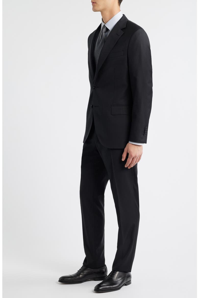 Hartford Classic Fit Black Microcheck Wool Suit, Alternate, color, BLACK
