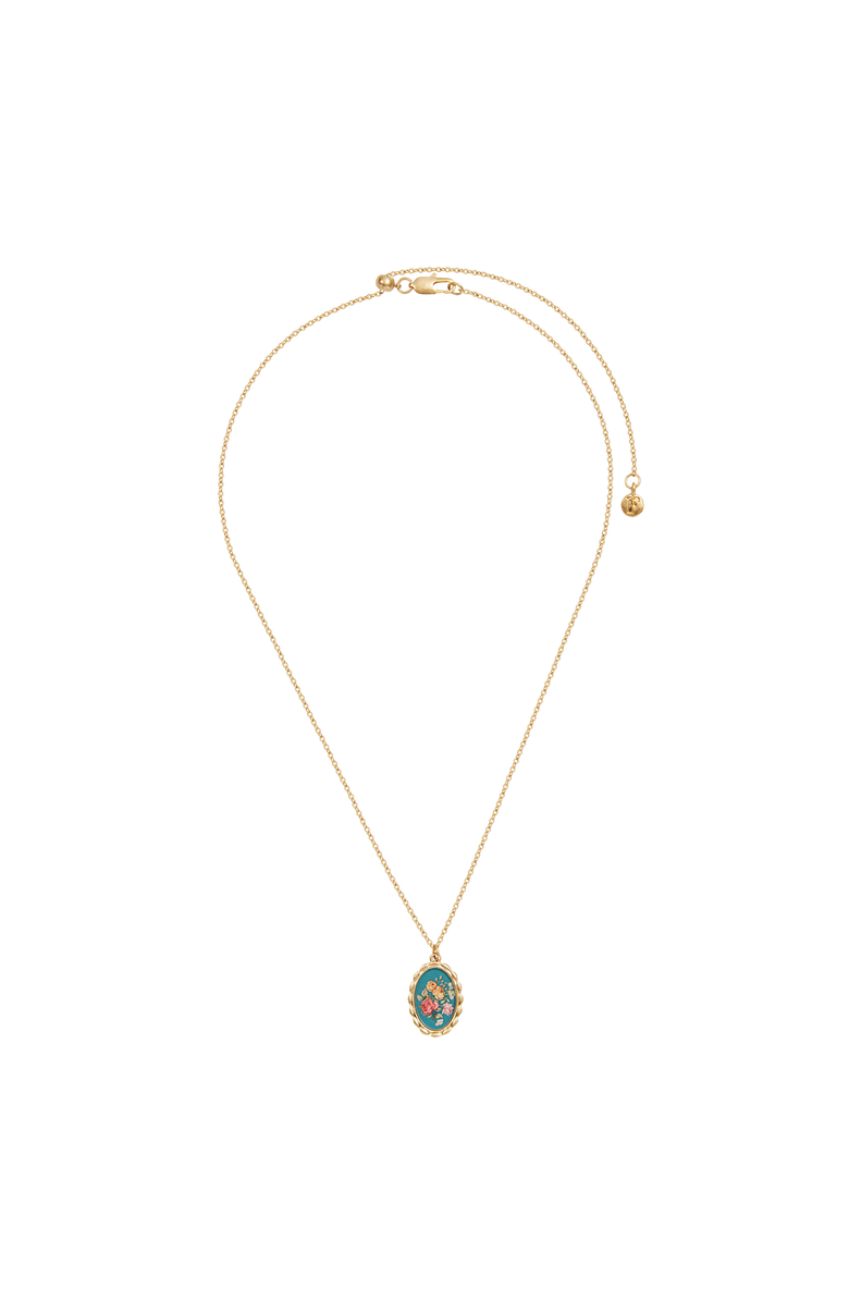 Fable England Vintage Roses Gold Framed Chain Necklace, Alternate, color, Gold