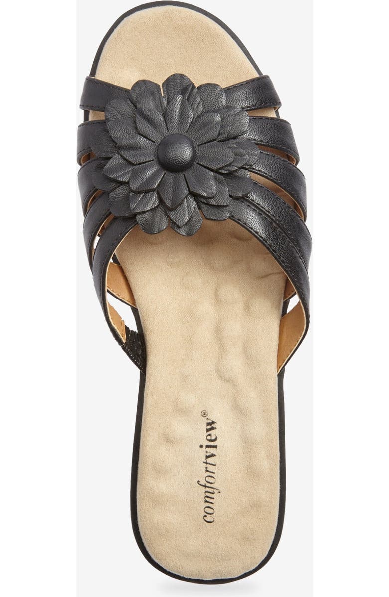 Comfortview The Abigail Slip On Sandal, Alternate, color, Black