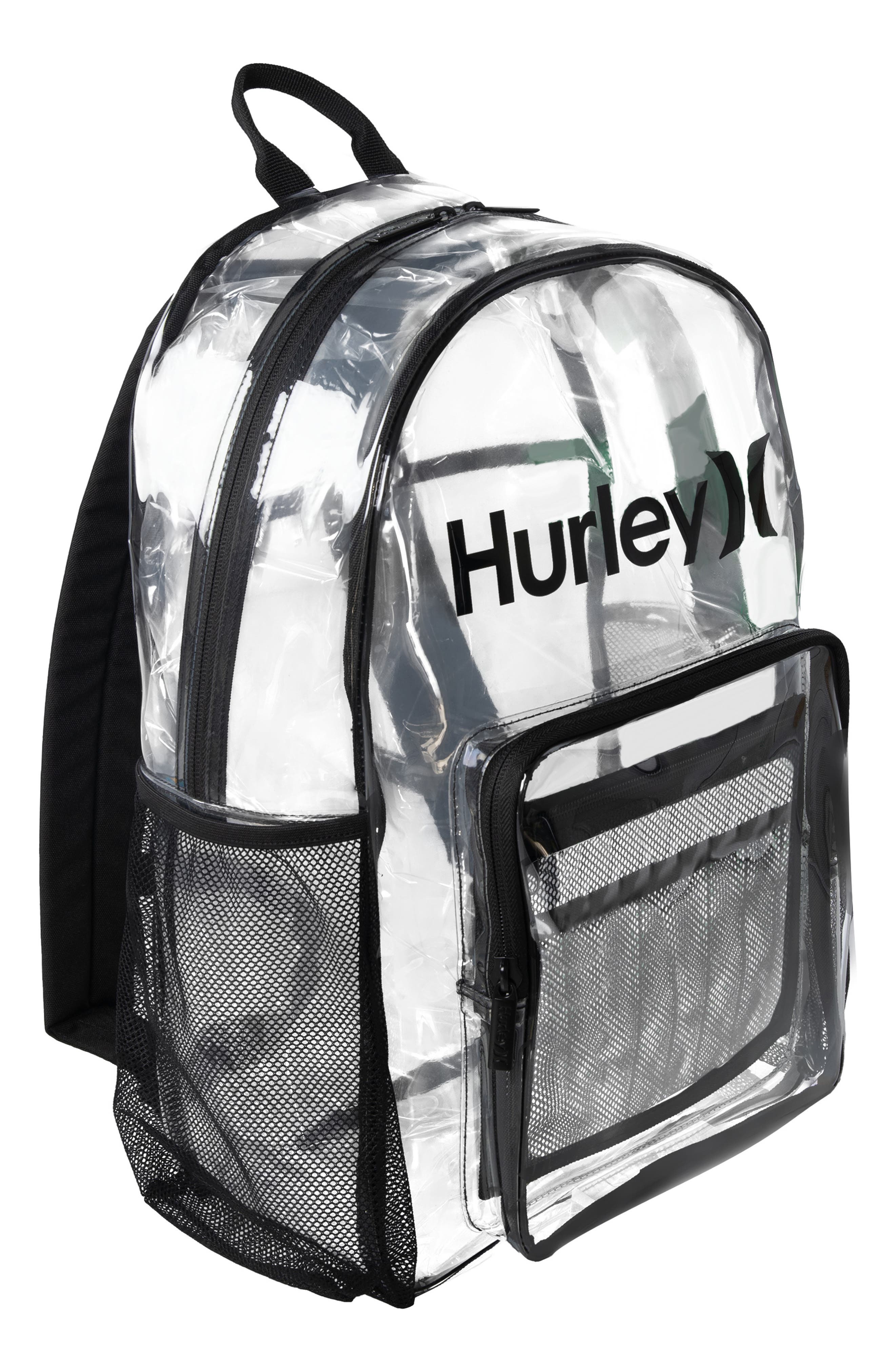 Hurley Kids' Clear Transparent Day Pack, Alternate, color, Clear