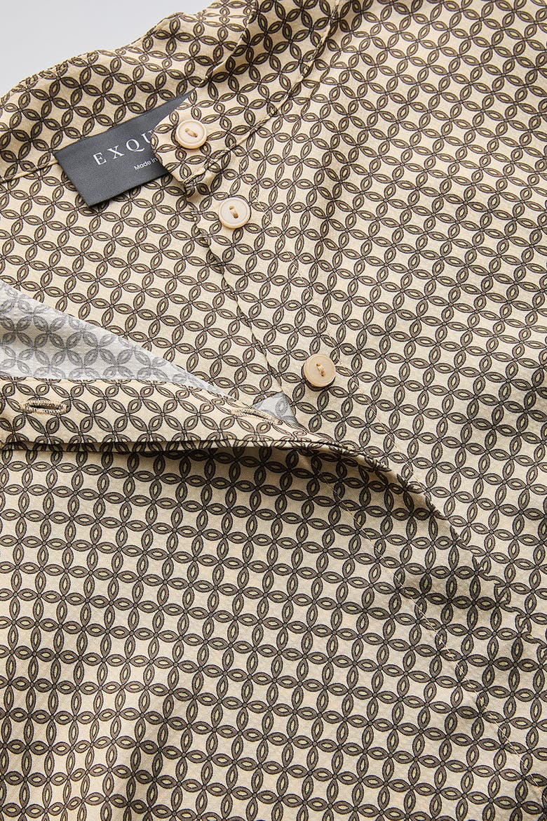 Louise Printed Shirt, Alternate, color, Beige Patterned