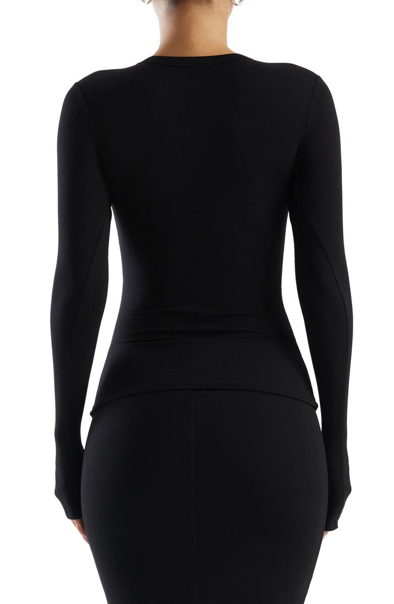 Naked Wardrobe Crewneck Long Sleeve Top, Alternate, color,