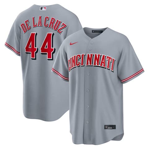 Men's Nike Elly De La Cruz Gray Cincinnati Reds Road Replica Jersey