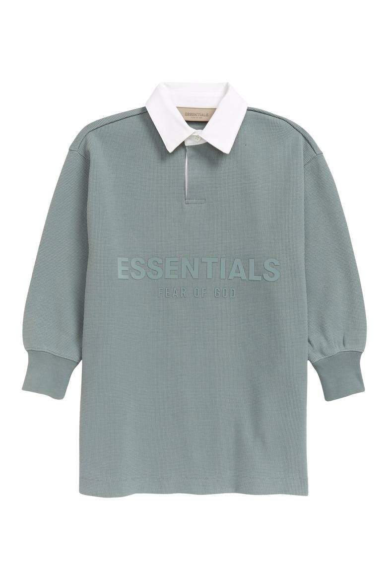 Kids' Longline Rugby Shirt, Main, color, SYCAMORE