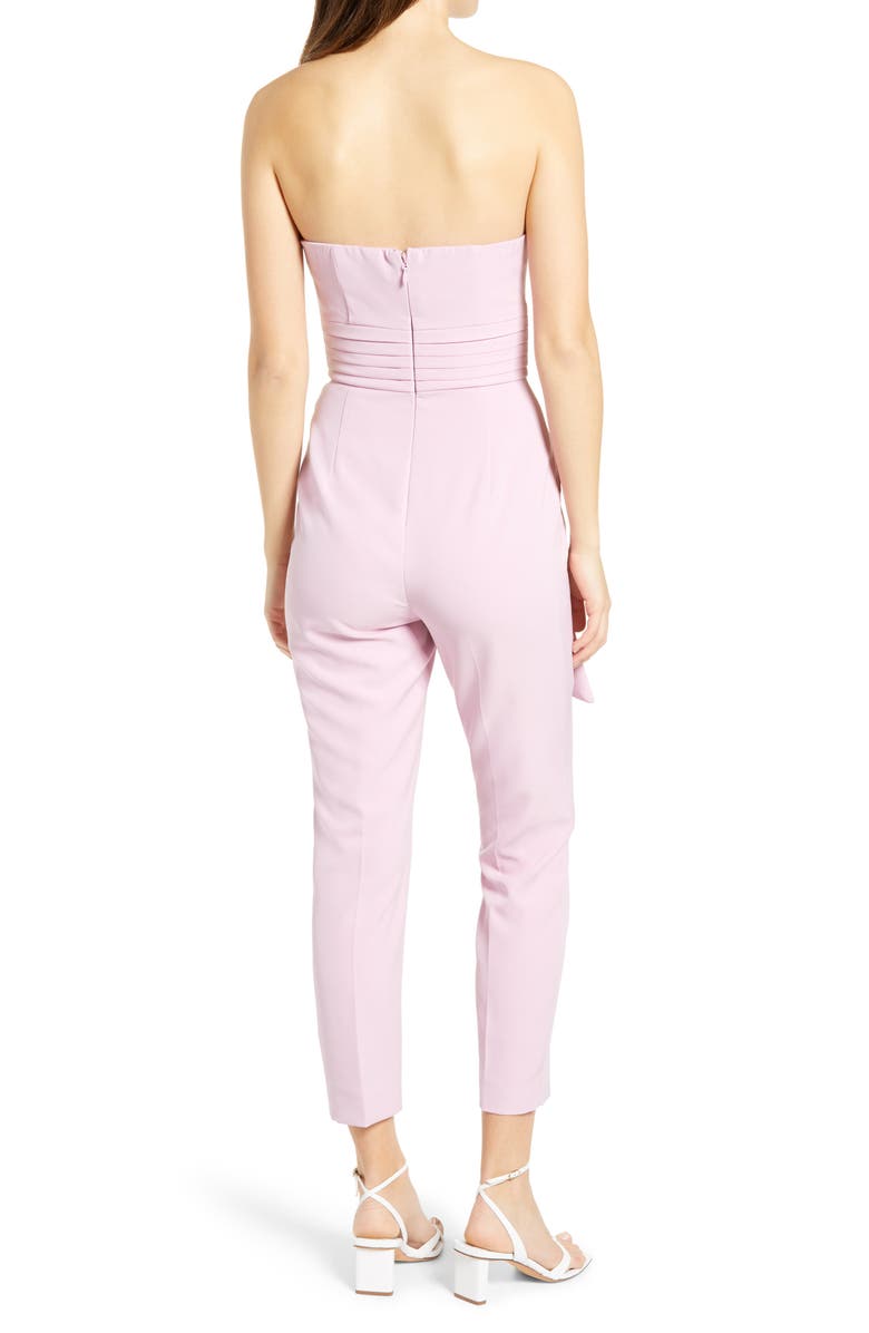 Lavish Alice Strapless Pleat & Ruffle Jumpsuit, Alternate, color,