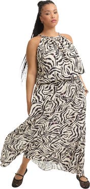 June + Vie Pull-On Flowy Maxi Skirt