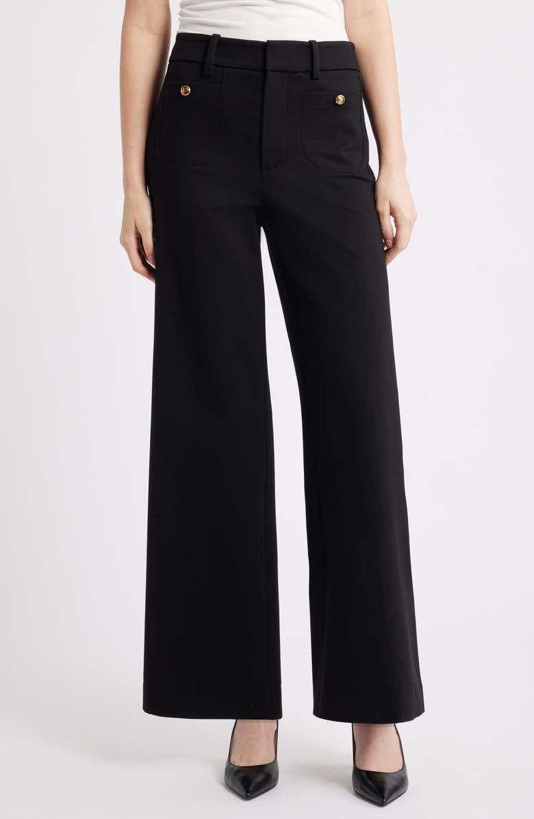 FRAME The Modernist High Waist Wide Leg Pants, Main, color, Black