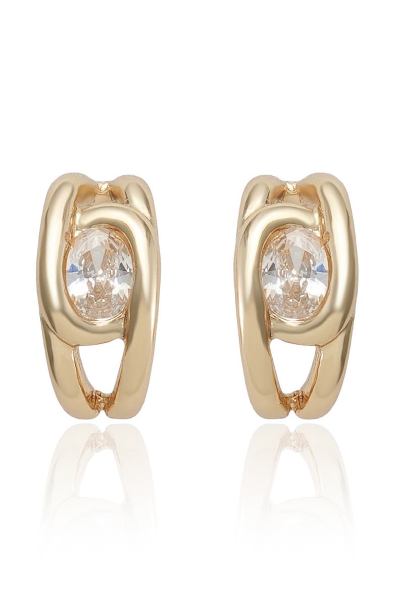 Dainty Sparkle Mini Hoop Earrings, Alternate, color, GOLD