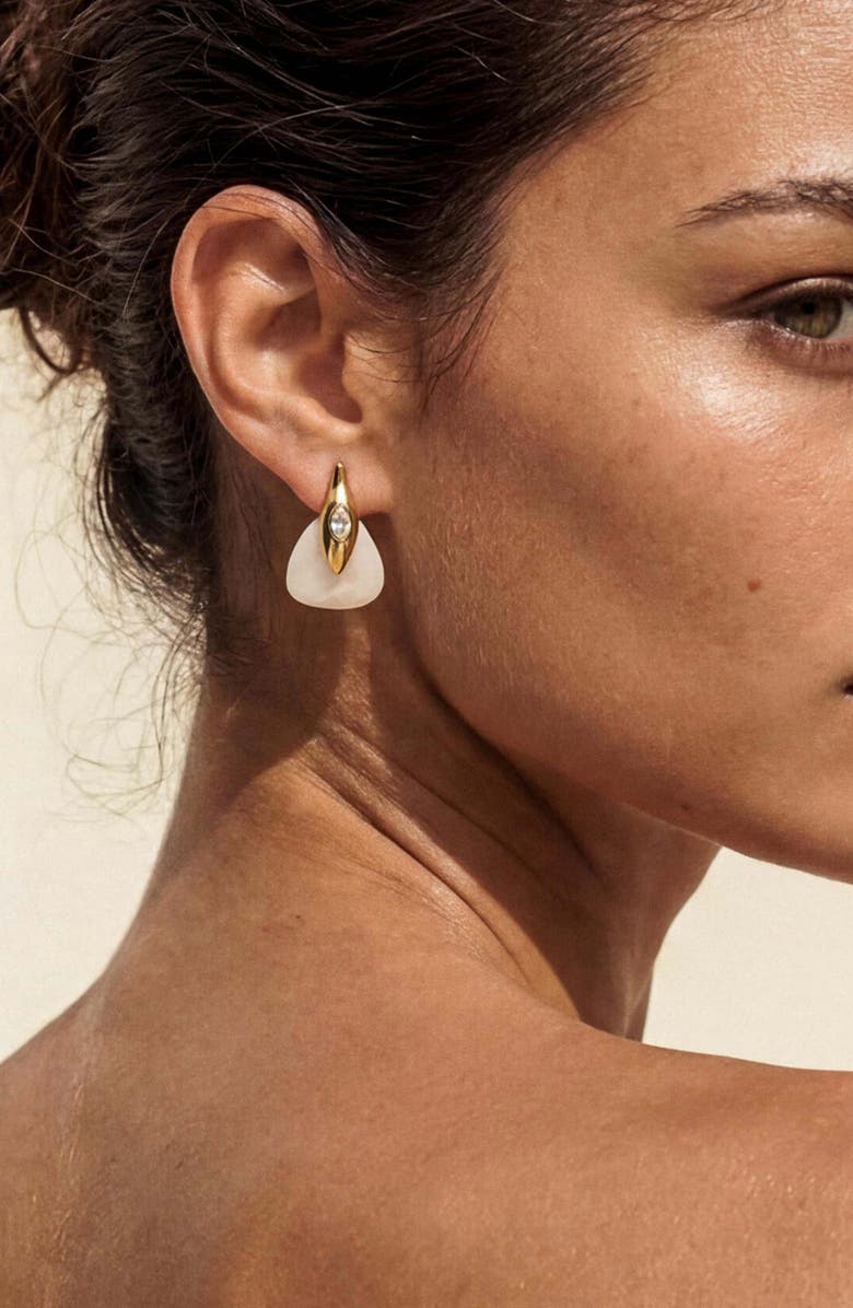 Ettika Solstice Earrings, Alternate, color, Bone