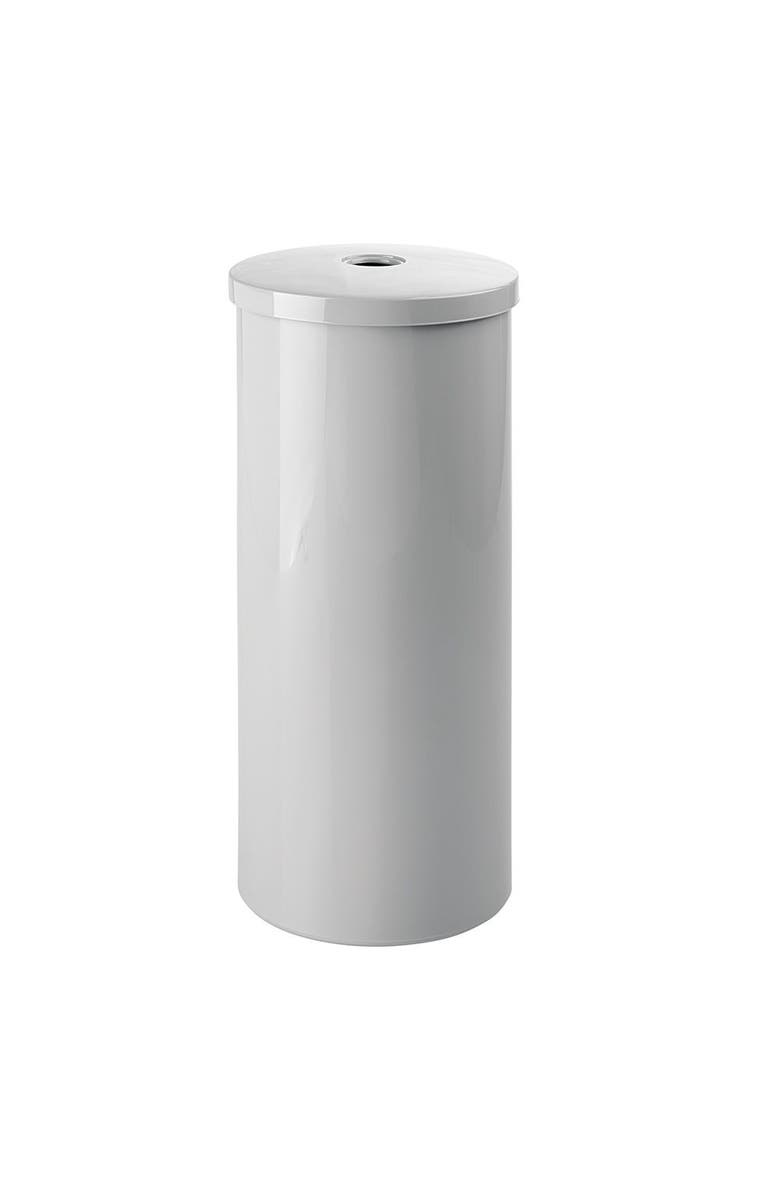 iDesign Freestanding Toilet Paper Canister with Lid, Gray, Made in USA, Alternate, color, Gray