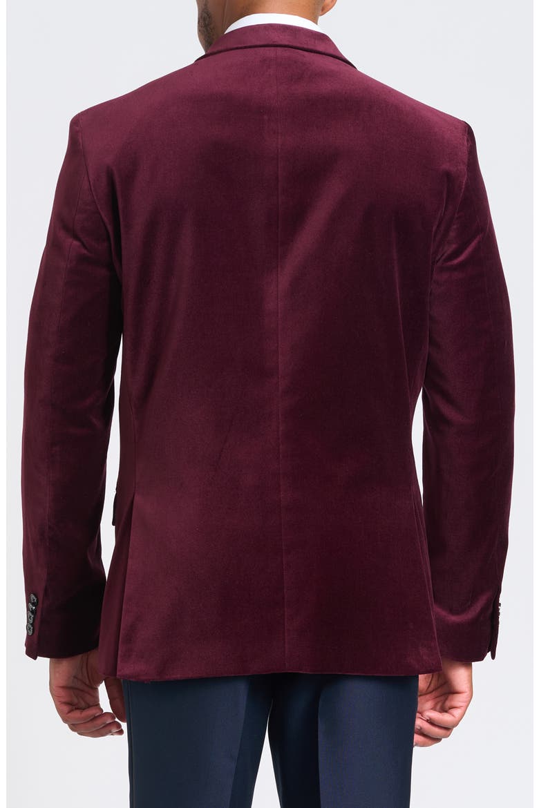 SAVILE ROW Velvet Blazer, Alternate, color, BURGUNDY