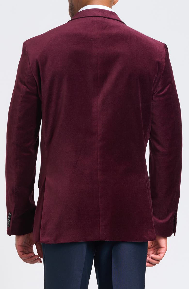 SAVILE ROW CO SAVILE ROW Velvet Blazer, Alternate, color, Burgundy