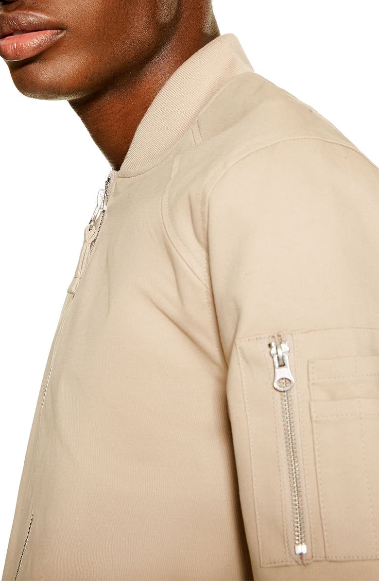 Topman Lightweight Bomber Jacket, Alternate, color,