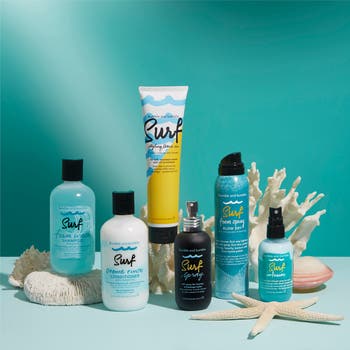 Bumble and Bumble Surf Foam Wash Shampoo & Creme Rinse Conditioner & top Blow Dry