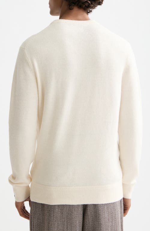 Scotch & Soda Soft Knit Crewneck Sweater In White
