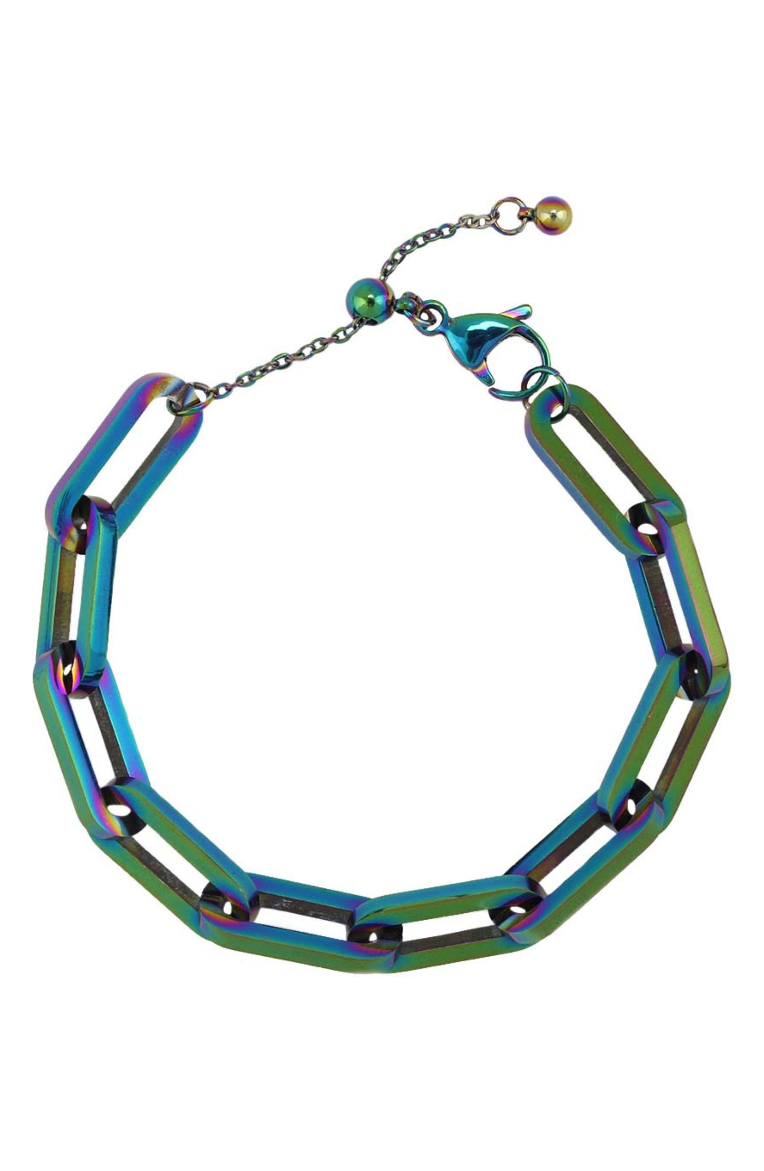 REBL Chunky Paper Clip Chain Bracelet