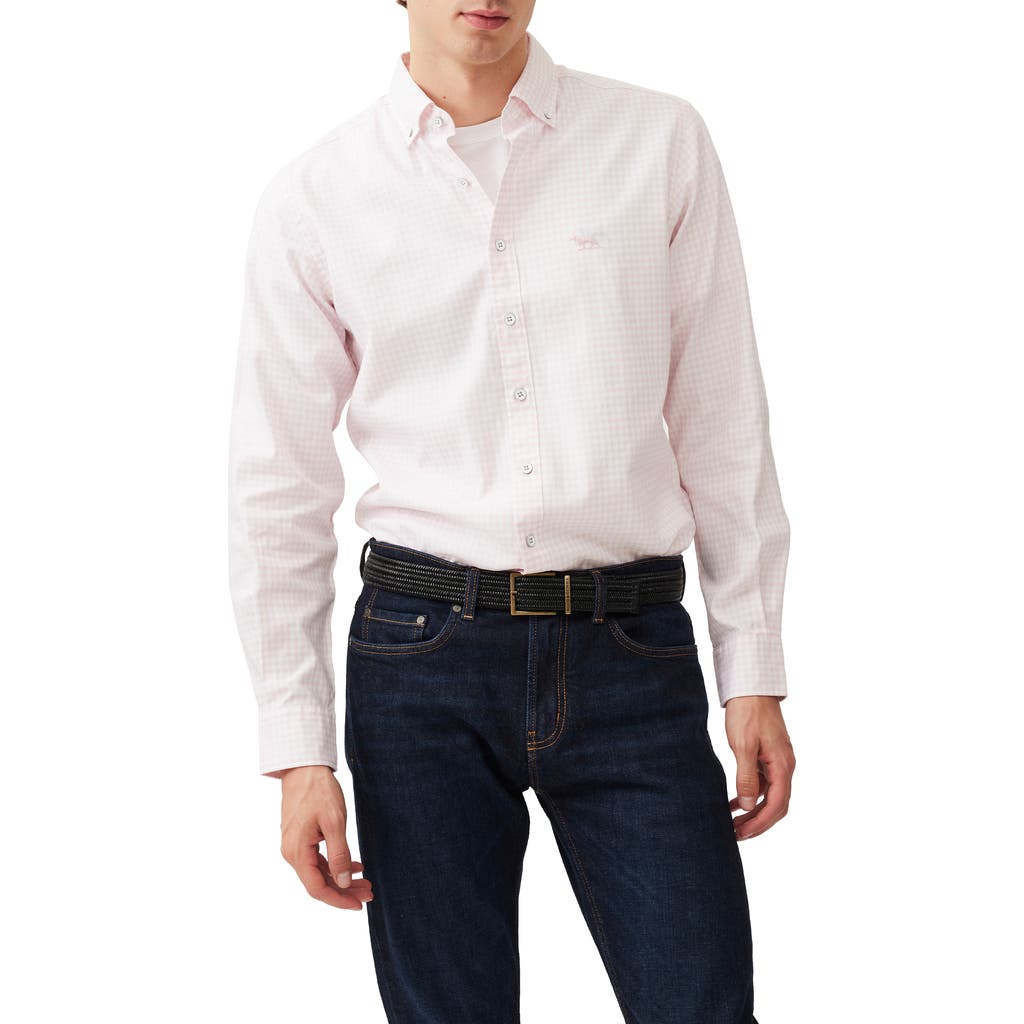 Rodd & Gunn Gunn Check Oxford Long Sleeve Slim Fit Shirt In Rosewater