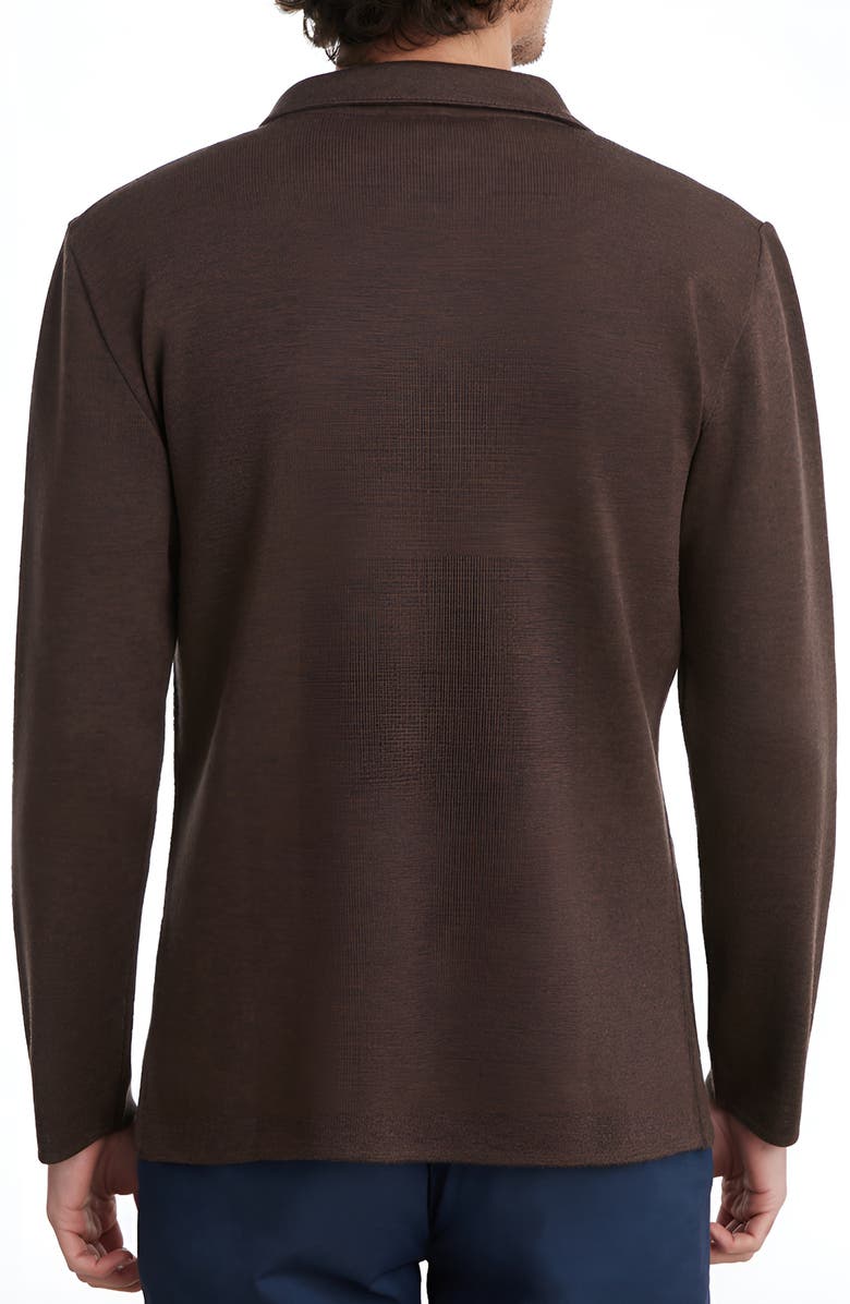 Emanuel Berg Solid Brown Wool Sport Coat, Alternate, color,