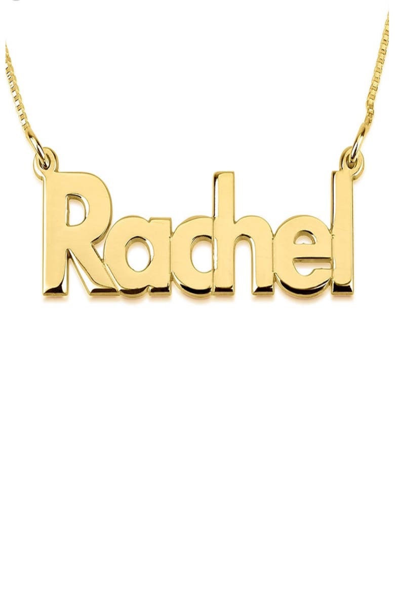 Bold Nameplate Customizable Pendant Necklace, Main, color, GOLD PLATED