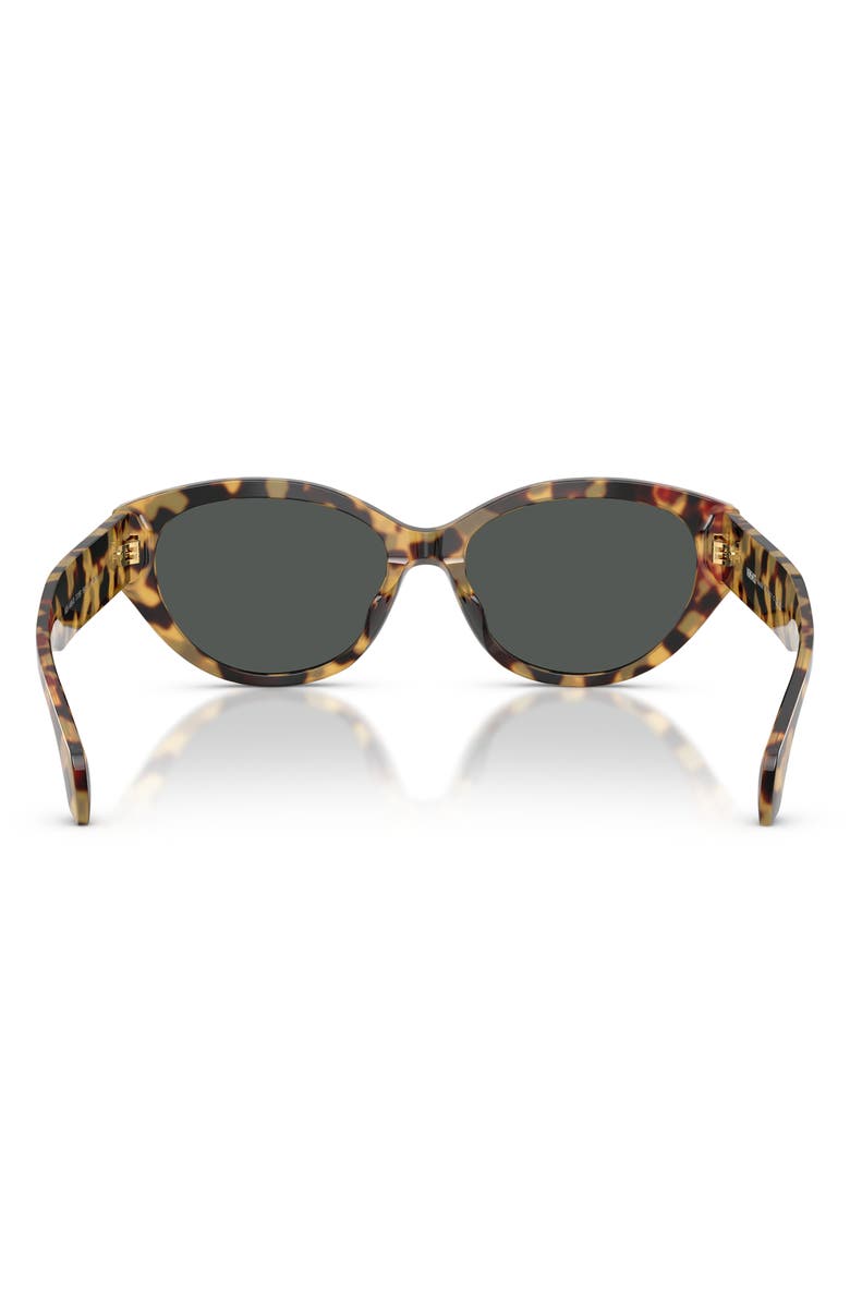 Versace 56mm Gradient Oval Sunglasses, Alternate, color, Brown Yellow Havana/ Dark Grey