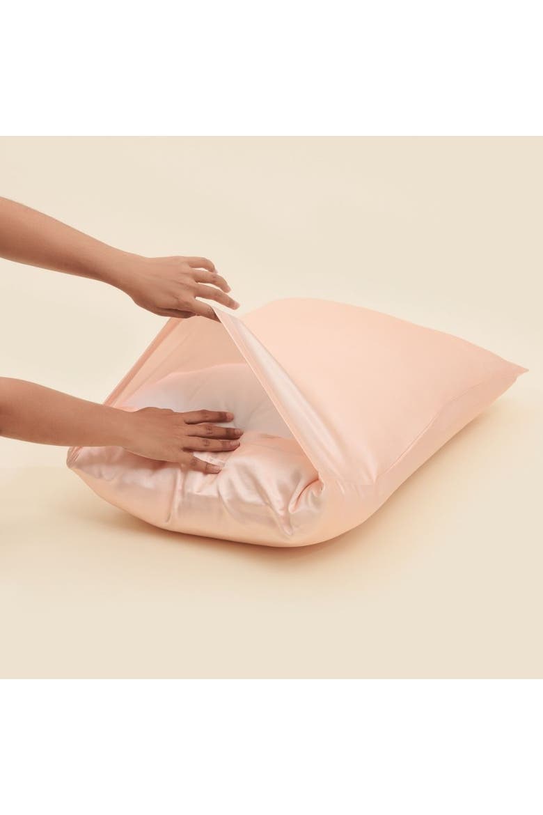 Mulberry Silk Pillowcase, Alternate, color, Rosewater