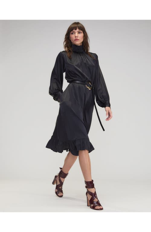 Cynthia Rowley Monroe Silk Charmeuse Dress In Black