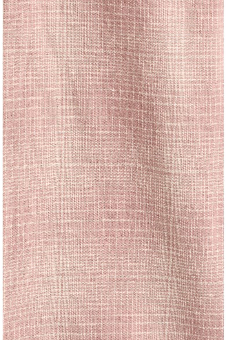 Plaid Short Sleeve Cotton & Linen Camp Shirt, Alternate, color, PNK