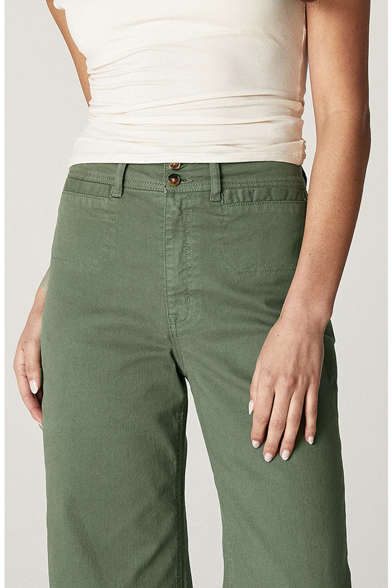 Gemma Crop Wide Leg Jeans, Alternate, color, GREEN