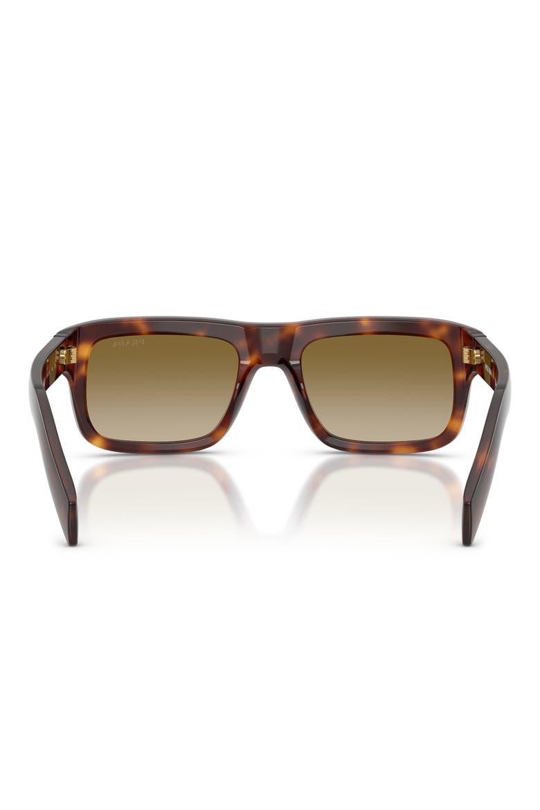 56mm Gradient Rectangular Sunglasses, Alternate, color, CLASSIC TORTOISE / BROWN GRADI