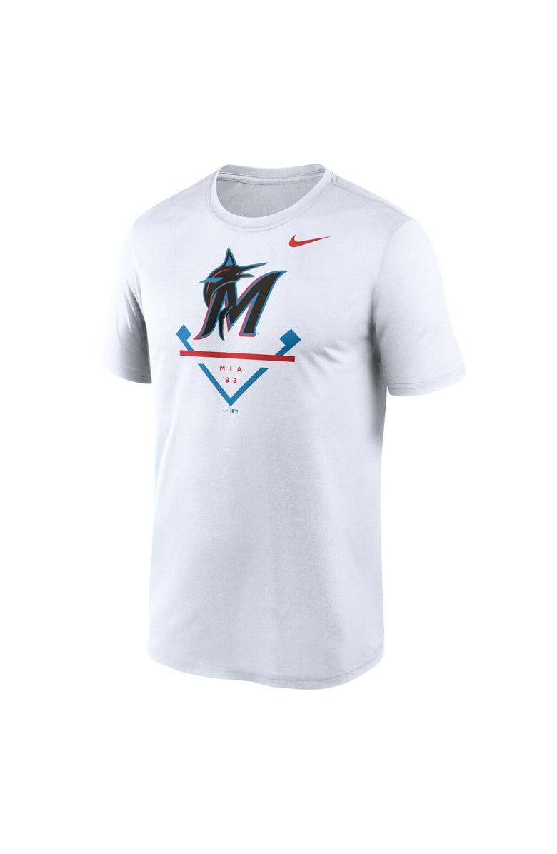Nike Men's Nike White Miami Marlins Icon Legend Performance T-Shirt, Alternate, color, White