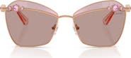 Swarovski 57mm Butterfly Sunglasses