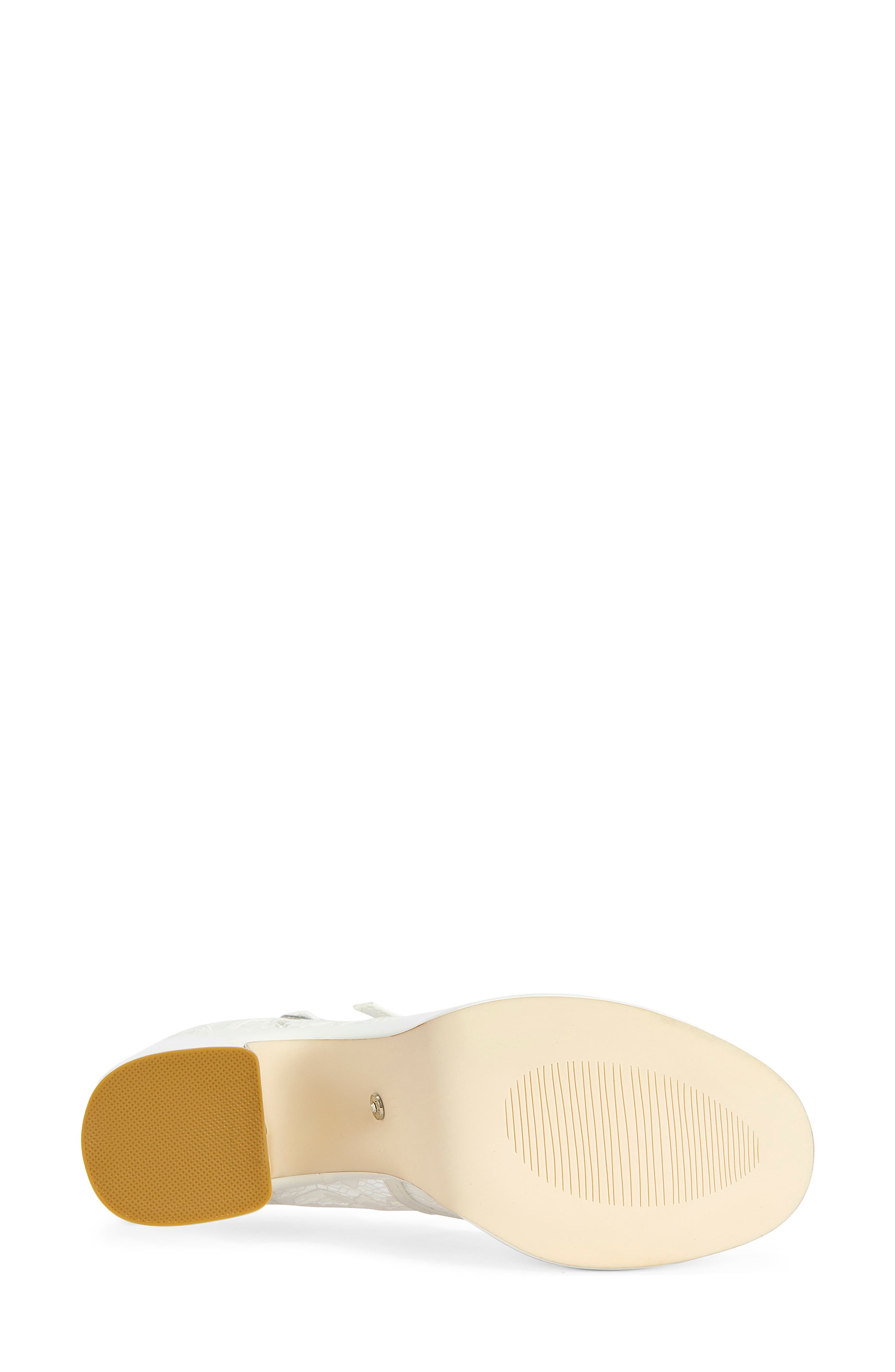 AZALEA WANG Sprout Platform Ankle Strap Pump, Alternate, color, White