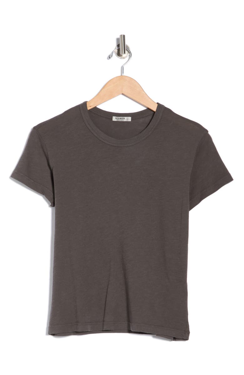 BUCK MASON Crewneck Slubbed T-Shirt, Alternate, color, Faded Black