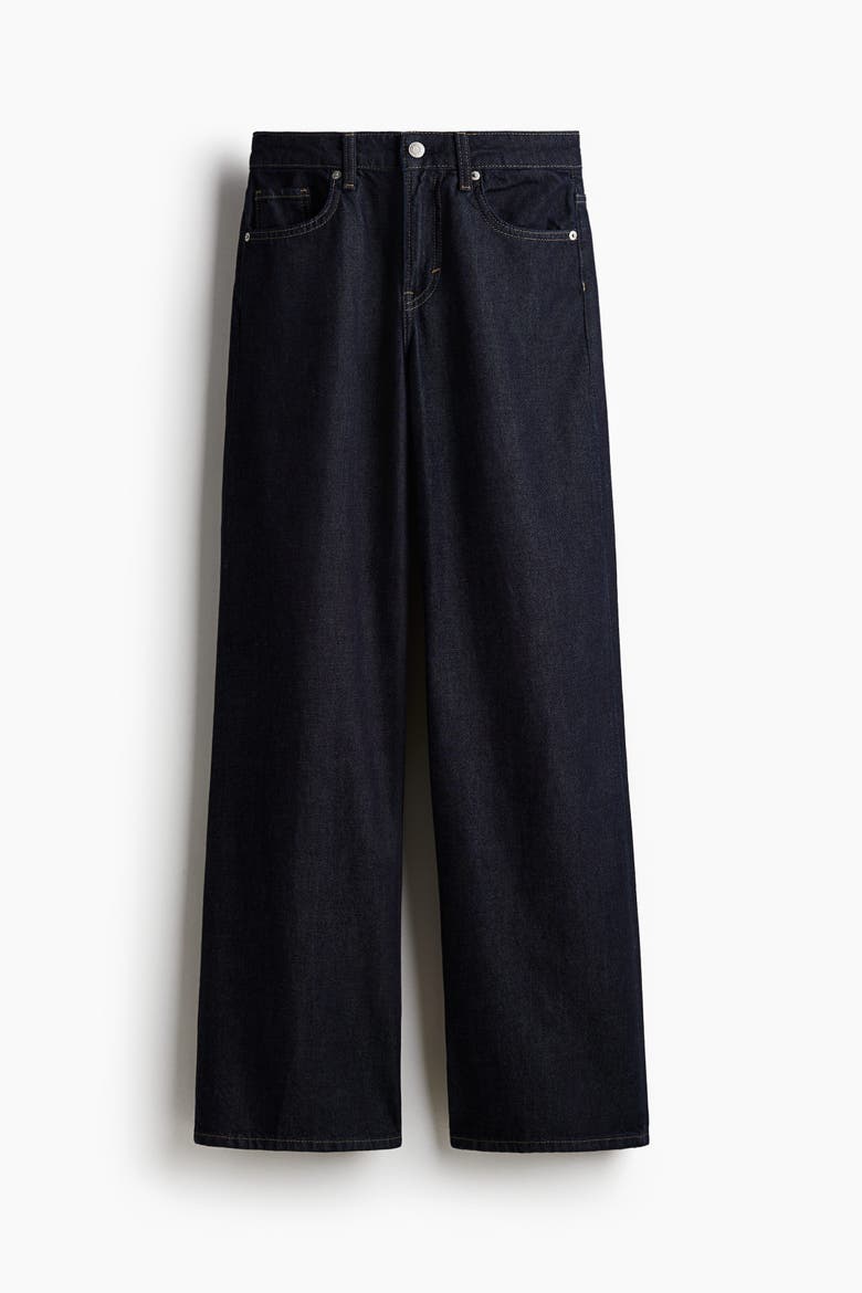 Feather Soft Wide Regular Jeans, Alternate, color, Dark denim blue