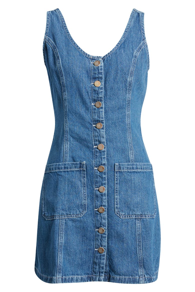 Daisy Sleeveless Denim Minidress, Alternate, color, MEDIUM WASH
