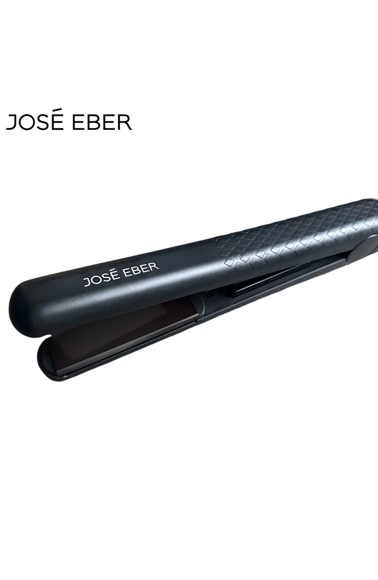 Jose Eber 100% Pure Ceramic Flat Iron Black, 1.25" Plates, Alternate, color, Black