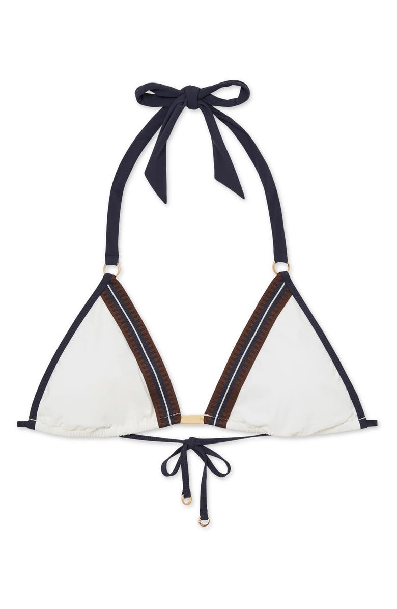 Reiss Riva Triangle Bikini Top, Alternate, color, Ivory