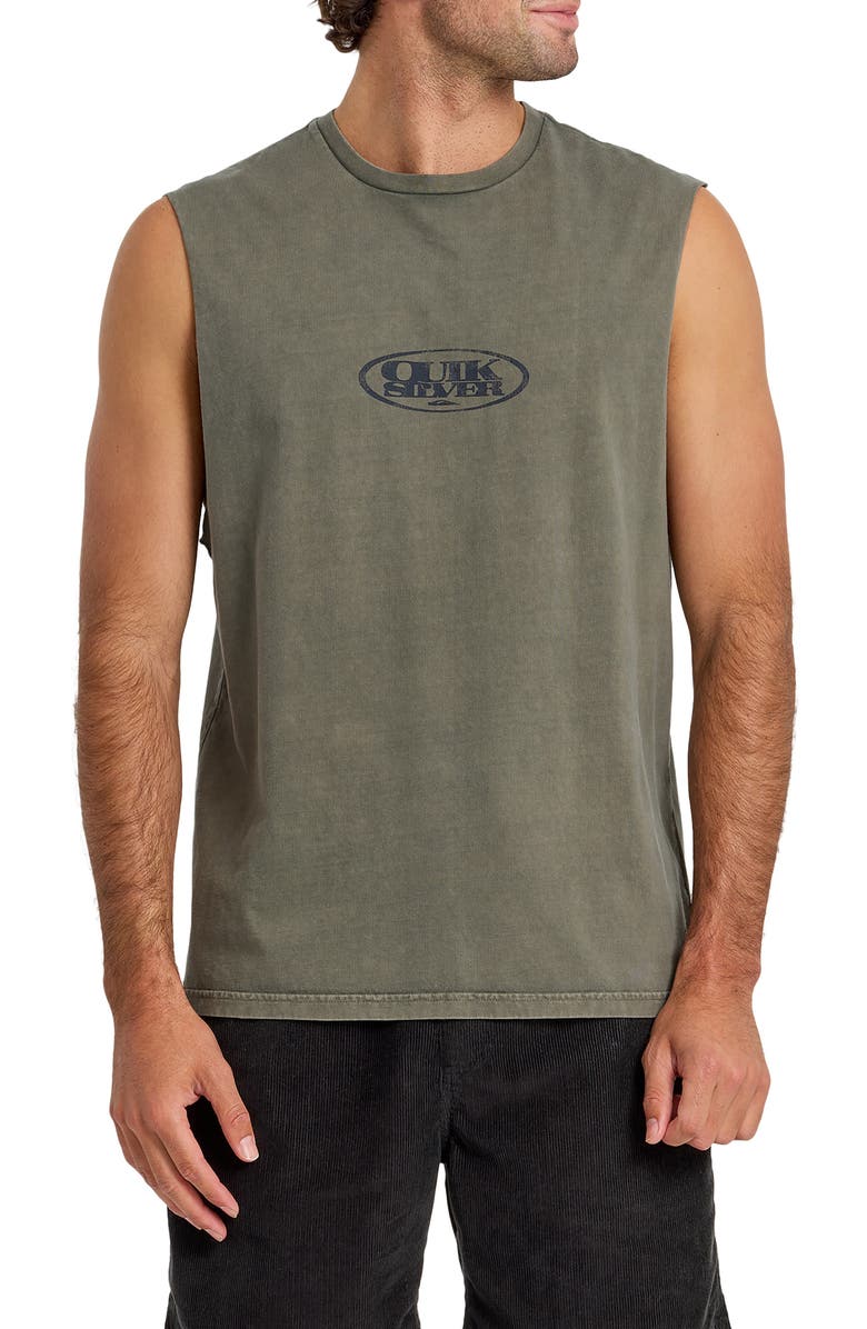 Quiksilver Blends Sleeveless Cotton Graphic T-Shirt, Main, color, Grape Leaf