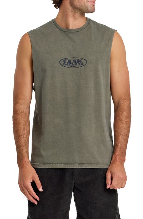 Blends Sleeveless Cotton Graphic T-Shirt