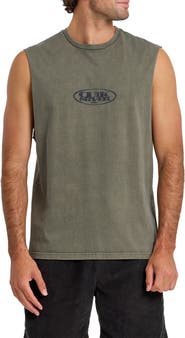 Quiksilver Blends Sleeveless Cotton Graphic T-Shirt