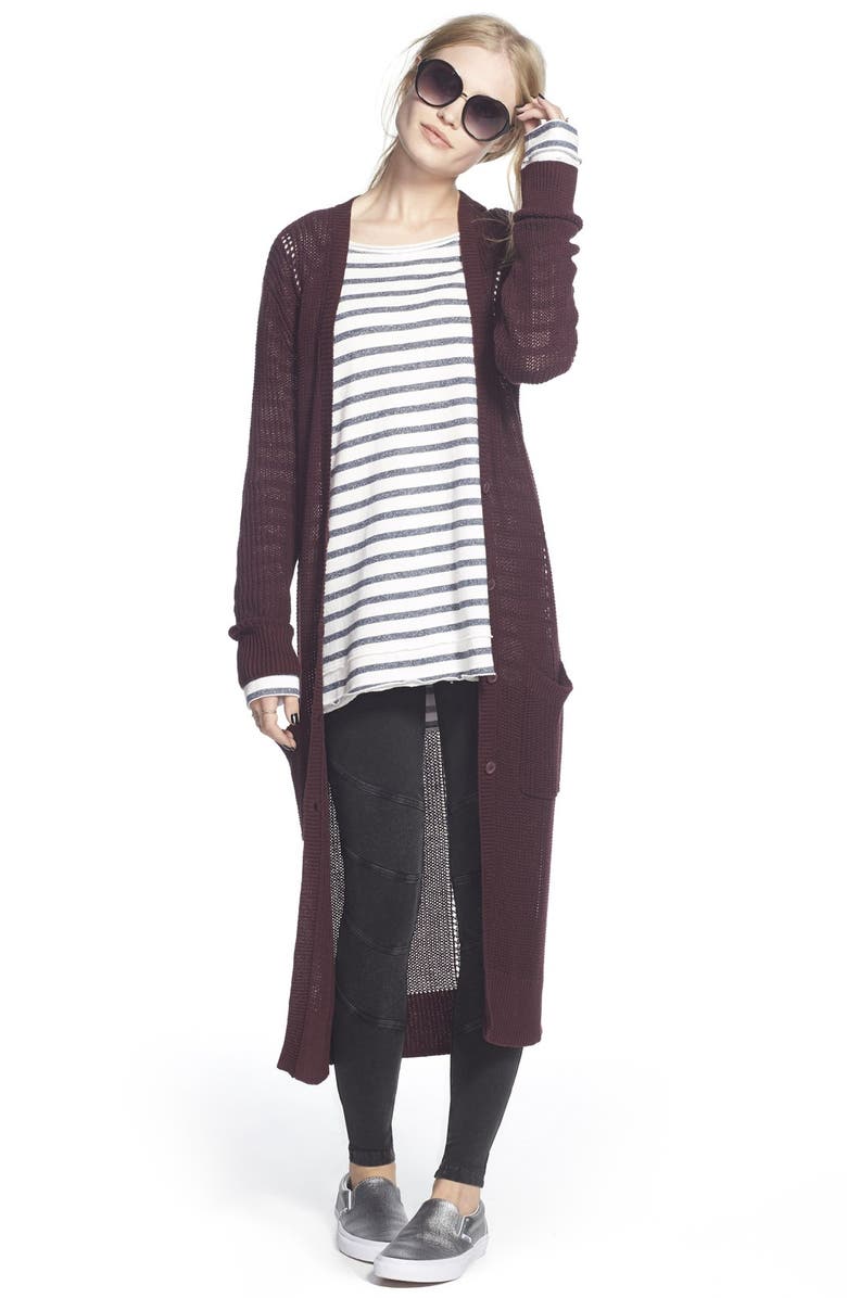 Sun & Shadow Moto Washed Leggings, Alternate, color,