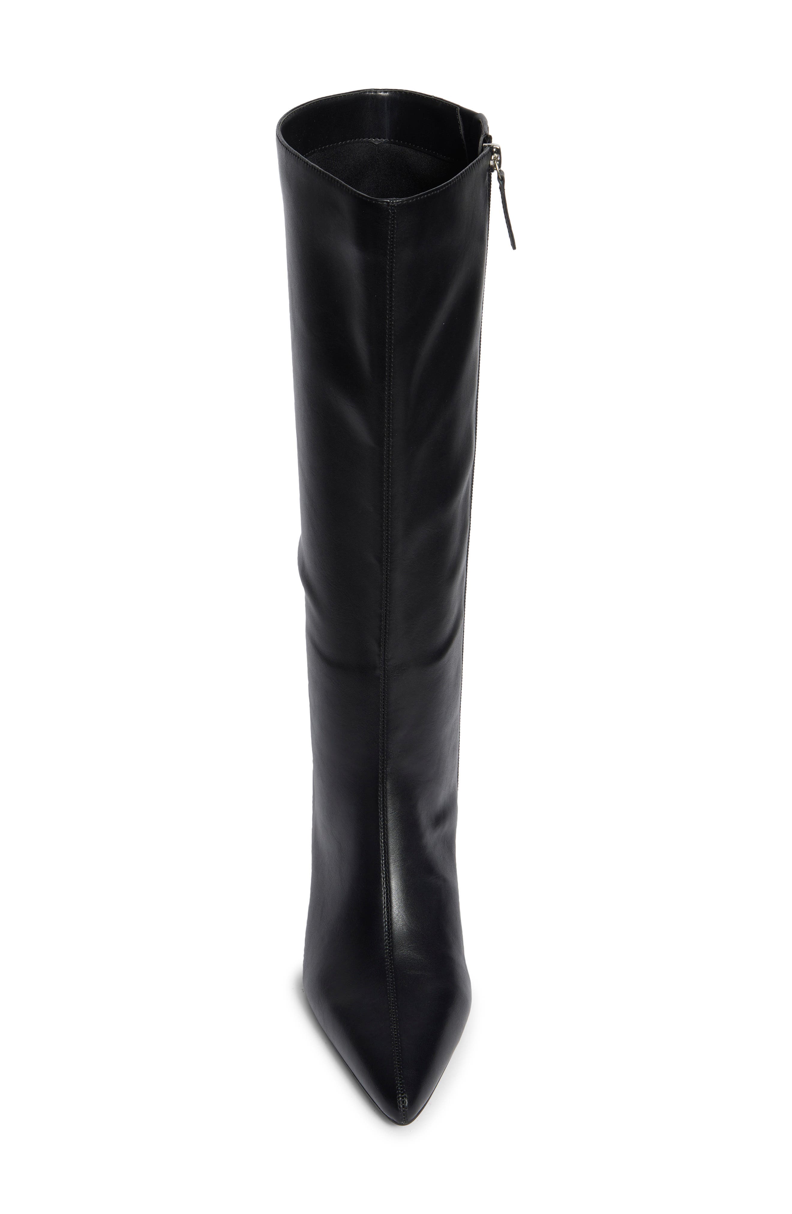Vesper Faux Leather Tall Boot, Alternate, color, BLACK