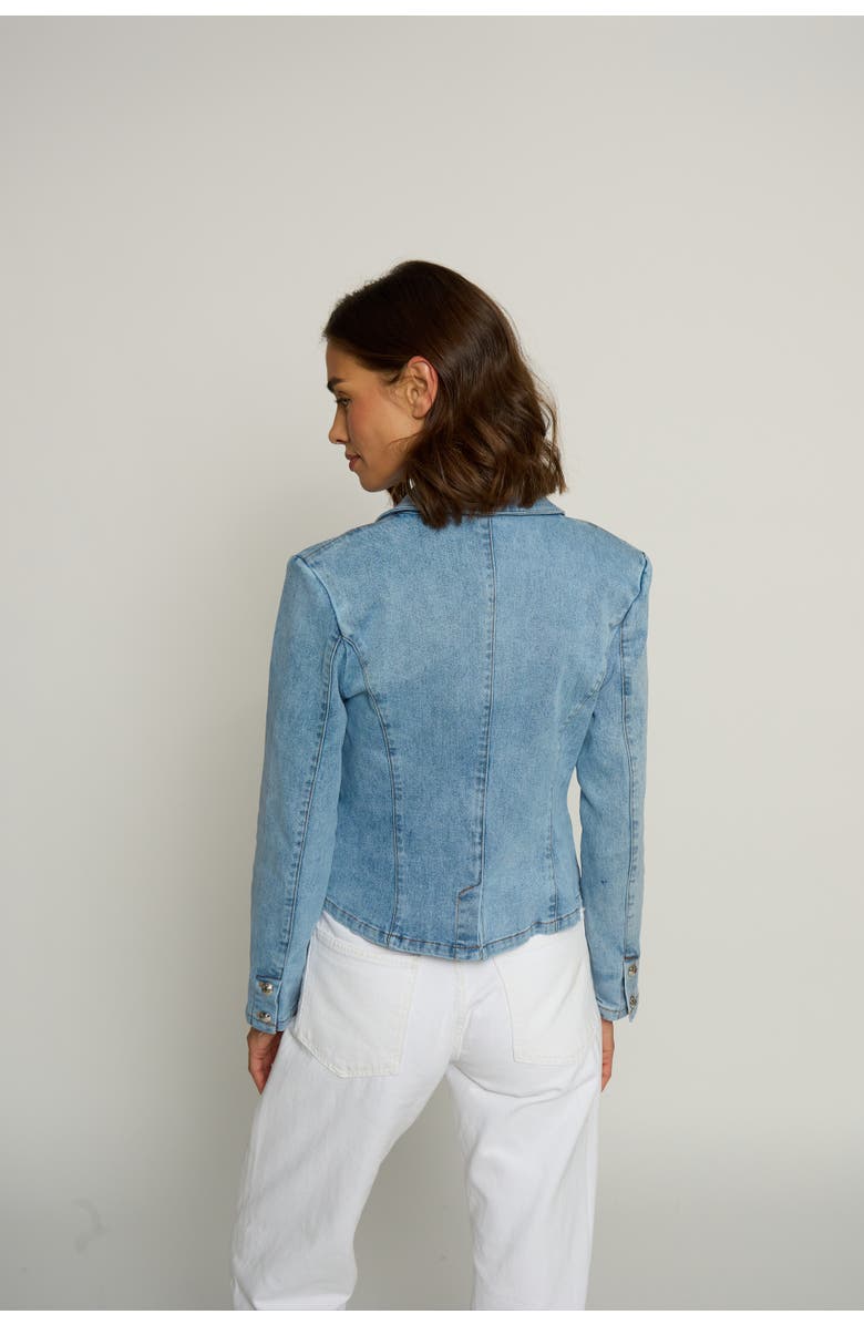 Central Park West Denim Blazer, Alternate, color, 