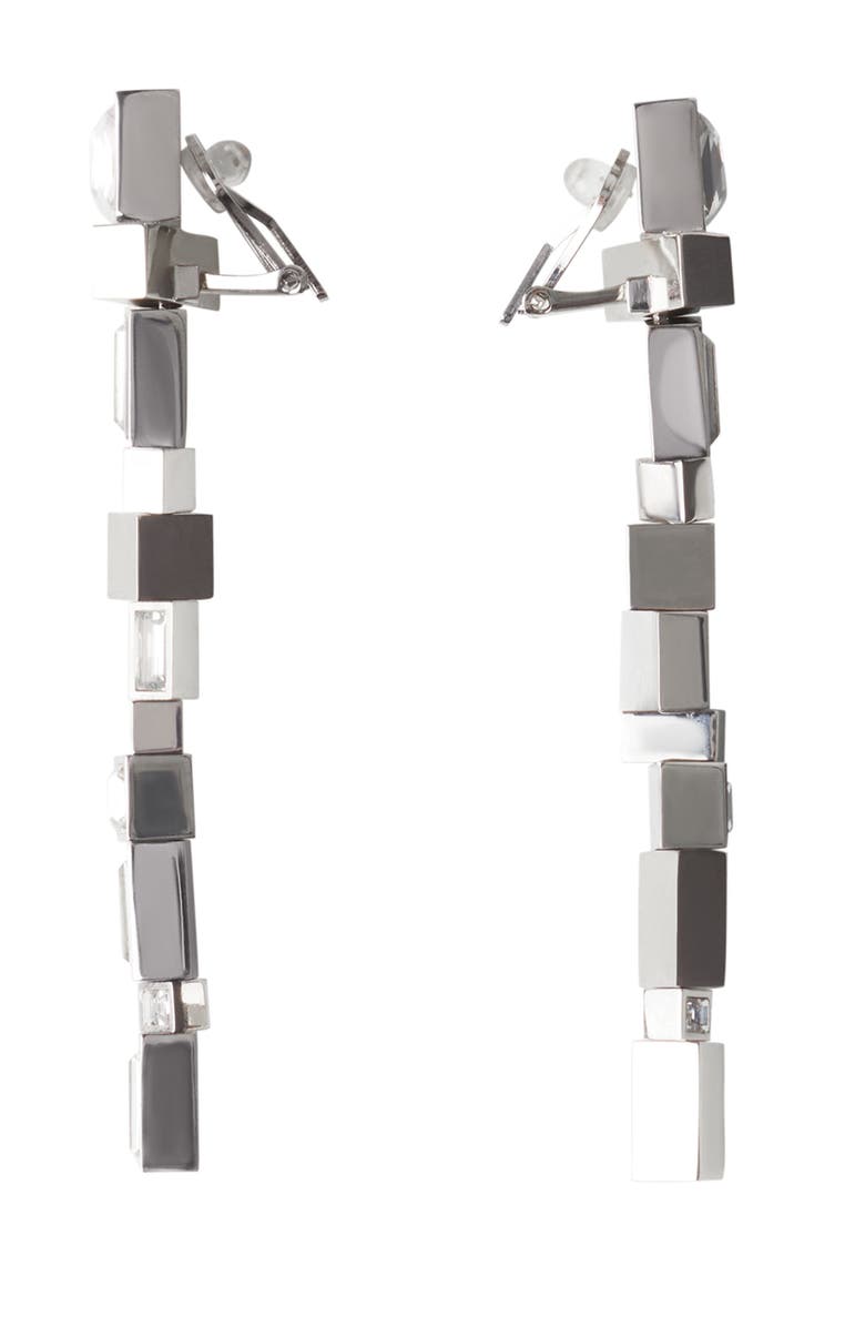 Lanvin Rhythmique Long Earrings, Alternate, color, Silver