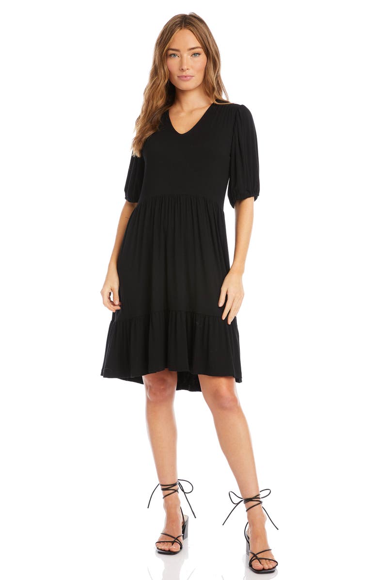 Karen Kane Tiered Puff Sleeve Dress, Alternate, color,