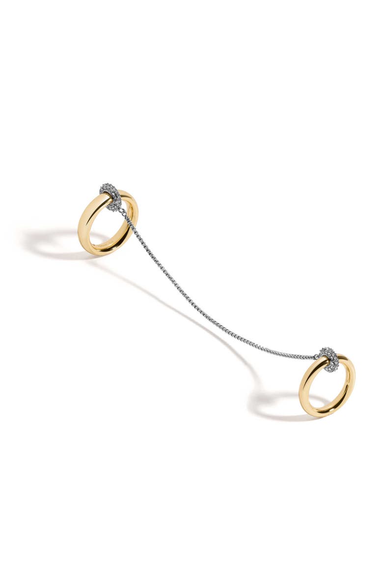 Essex Two-Finger Ring, Alternate, color, GOLD/ HEM/ CRYSTAL